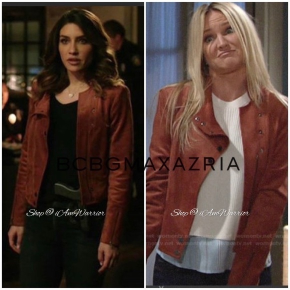 BCBGMaxAzria chestnut faux suede moto jacket & NWT skirt *shop@iamwarrior - Picture 5 of 16